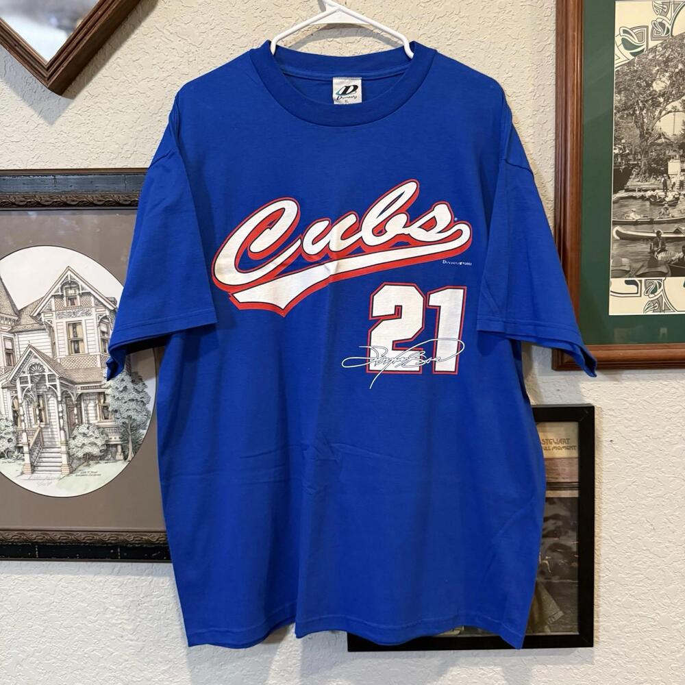 Vintage 00s RARE Dynasty Chicago Cubs Sammy Sosa‎ 21 Mens Baseball Shirt Size XL
